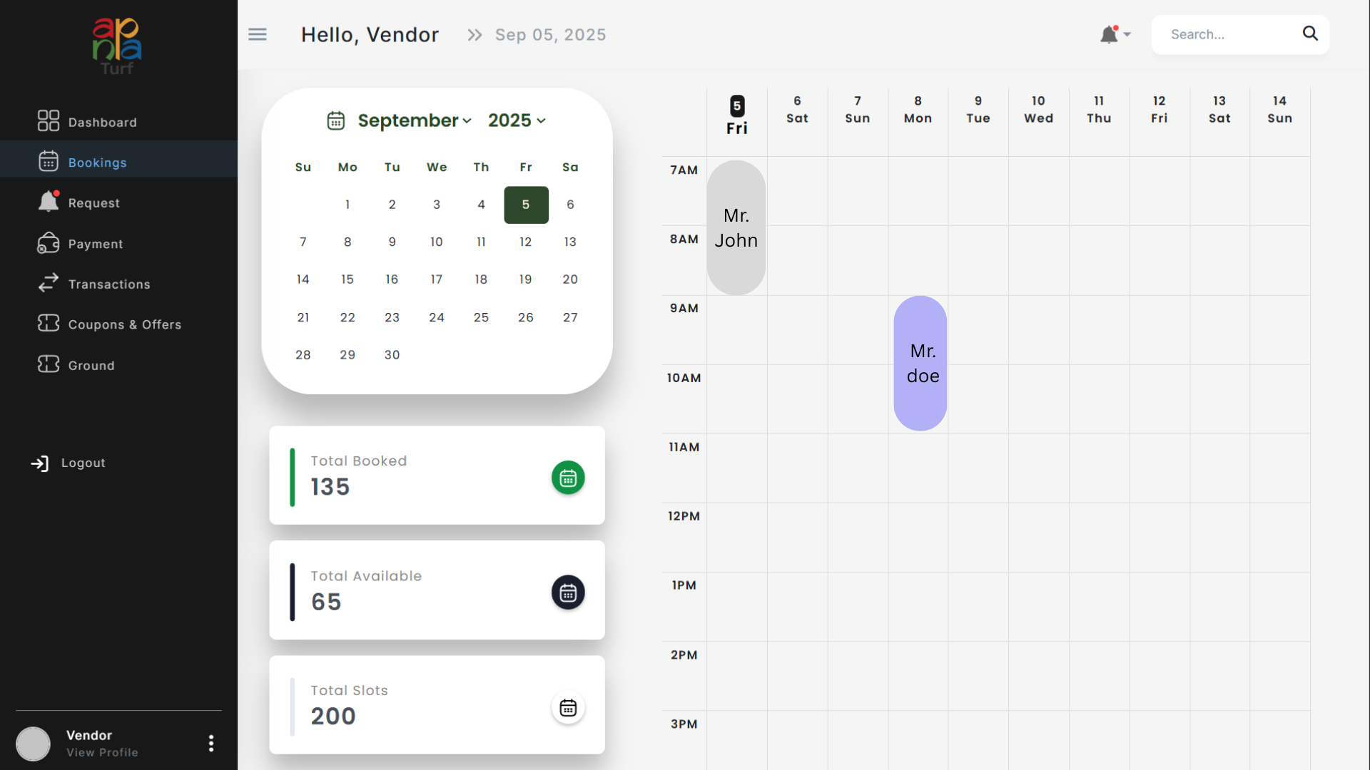Real-Time Slot Booking